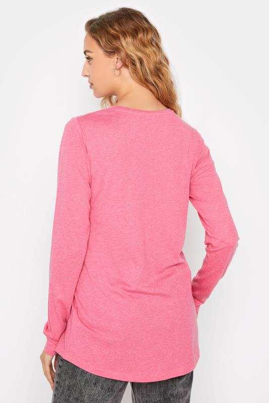 LTS Tall Pink Marl Long Sleeve T-Shirt 6