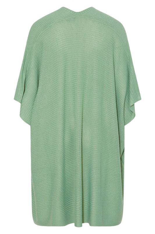 Plus Size Curve Green Waterfall Longline Cardigan | Yours Clothing 7