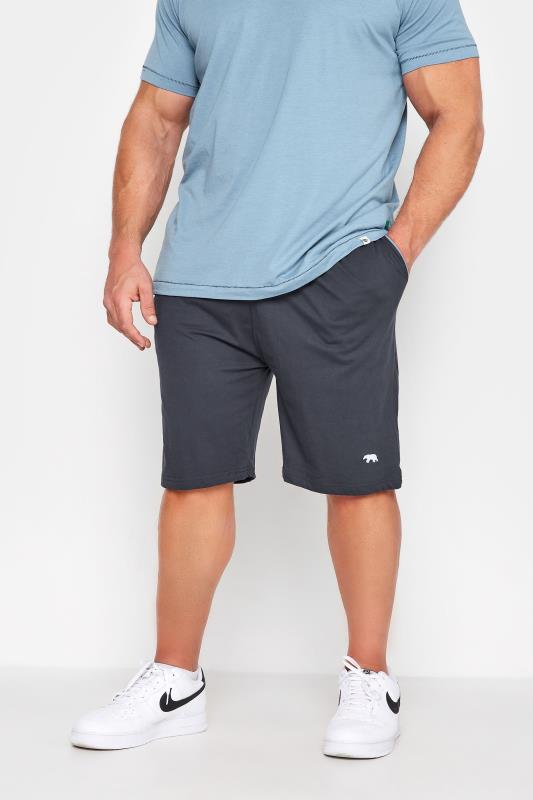 D555 Big & Tall Navy Blue Top & Shorts Loungewear Set 3