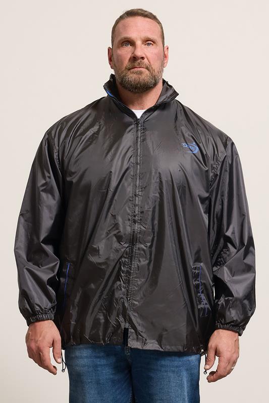  D555 Big & Tall Veste imperméable pliable noire