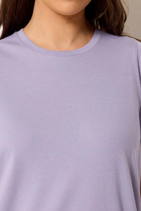 YOURS Plus Size Purple Short Sleeve Core T-Shirt | Yours Clothing 4