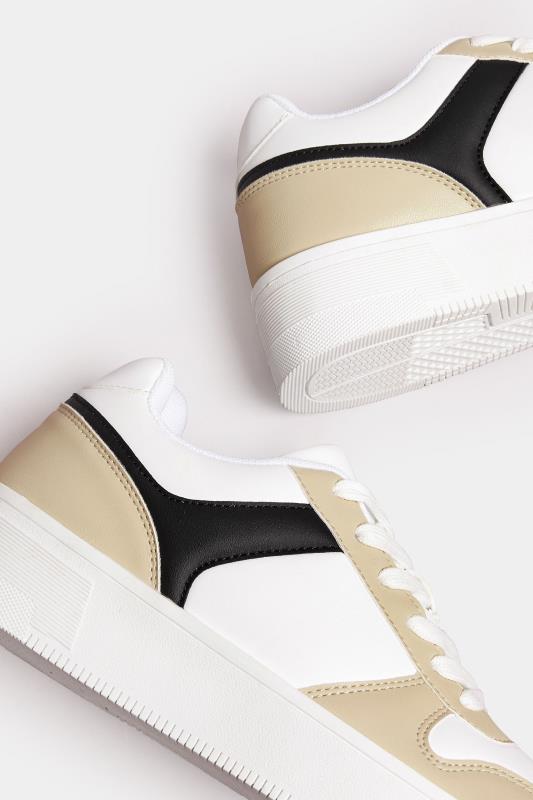 White Contrast Chunky Trainers In Extra Wide EEE Fit | Yours Clothing  5