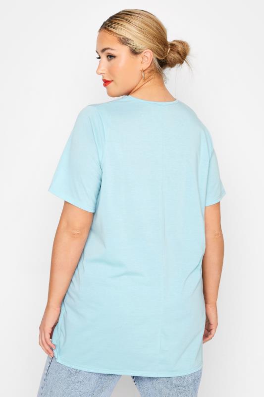 LIMITED COLLECTION Curve Blue Exposed Seam T-Shirt_C.jpg