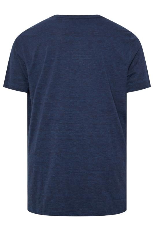 D555 Big & Tall Navy Blue Chest Embroidered T-Shirt | BadRhino 4