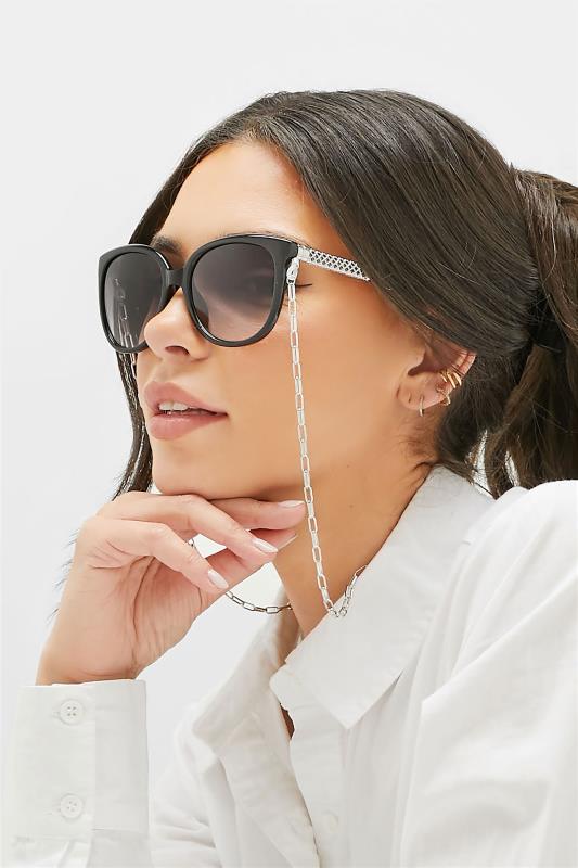 Silver Rectangle Link Sunglasses Chain 2