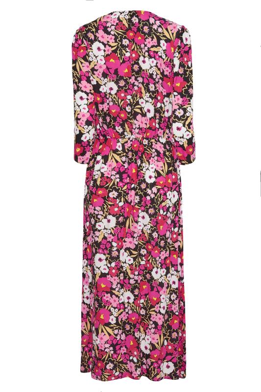 LTS Tall Black Floral Print Tea Dress_BK.jpg