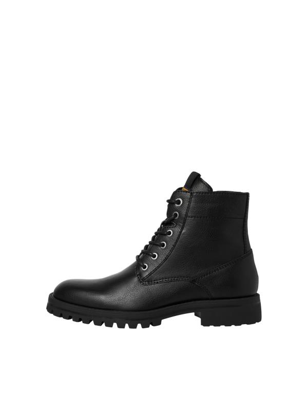 JACK & JONES Big & Tall Black Faux Leather Boots | BadRhino  2