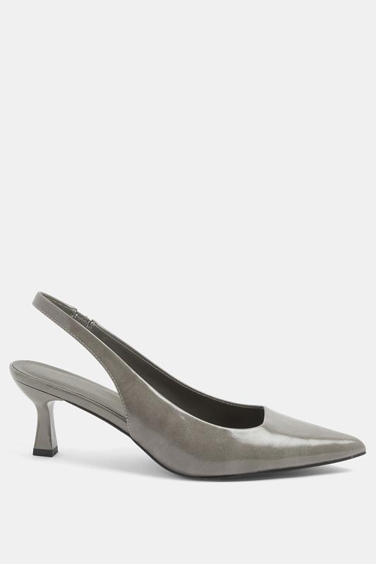 Grey Pointed Toe Heels In Wide E Fit | Yours Clothing  2