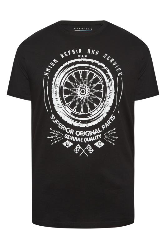 BadRhino Big & Tall Black Union Repair Print T-Shirt | BadRhino 3