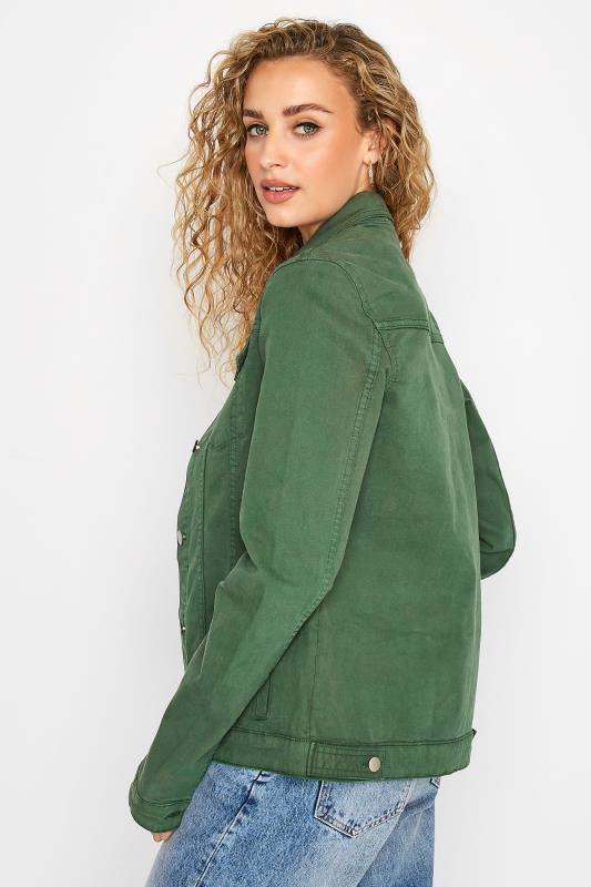 Tall Women's LTS Dark Green Denim Jacket | Long Tall Sally 3