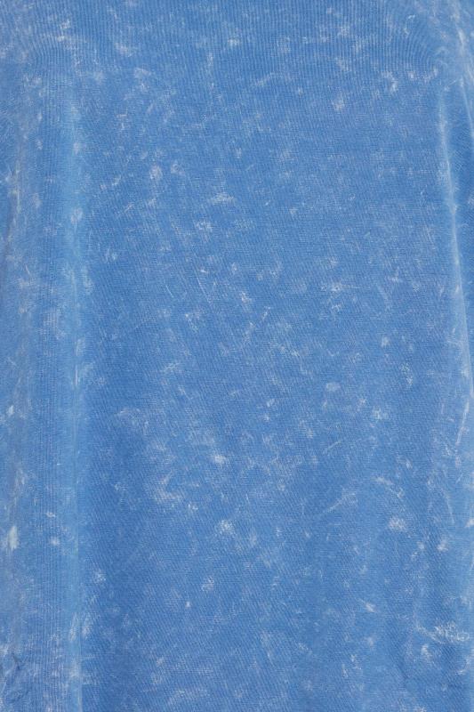 YOURS Plus Size Curve Blue Acid Wash Oversized Boxy T-Shirt | Yours Clothing  5