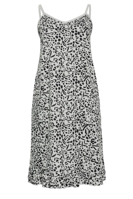 YOURS Plus Size Grey Leopard Print Chemise | Yours Clothing 5