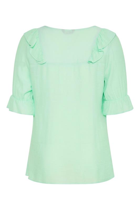 LIMITED COLLECTION Plus Size Mint Green Frill Blouse | Yours Clothing 7