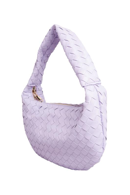Lilac Purple Woven Slouch Handle Bag 8