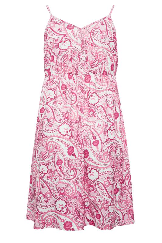 LIMITED COLLECTION Plus Size Pink Paisley Print Sundress | Yours Clothing 8