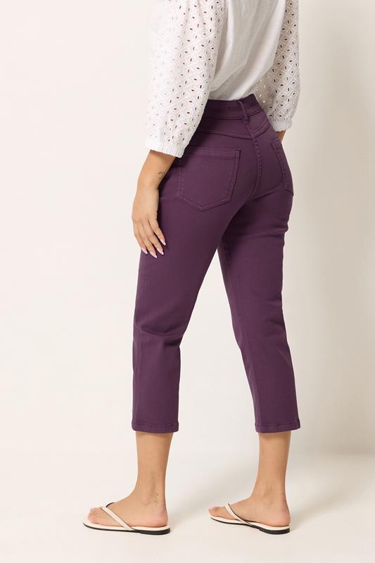 M&Co Petite Berry Purple Ankle Grazer Jeans | M&Co 2