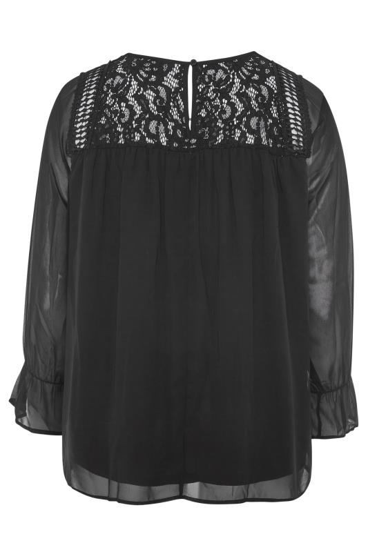 Plus Size YOURS LONDON Black Lace Blouse | Yours Clothing 7