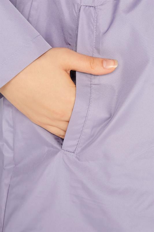 Plus Size Lilac Purple Pocket Parka | Yours Clothing 5