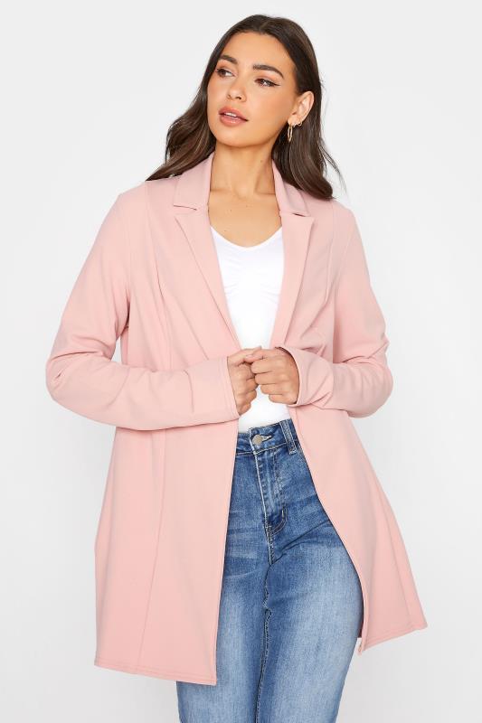 LTS Tall Women's Blush Pink Scuba Longline Blazer | Long Tall Sally  4