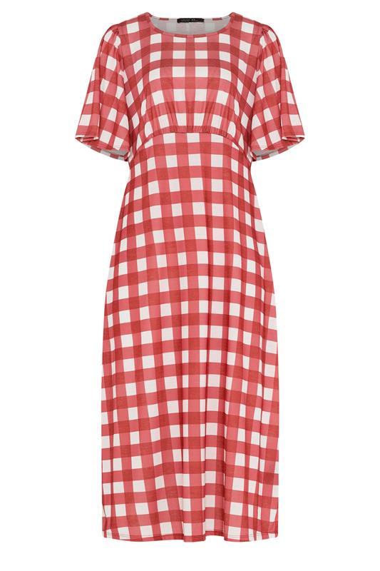 LIMITED COLLECTION Plus Size Red Gingham Dress | Yours Clothing 5