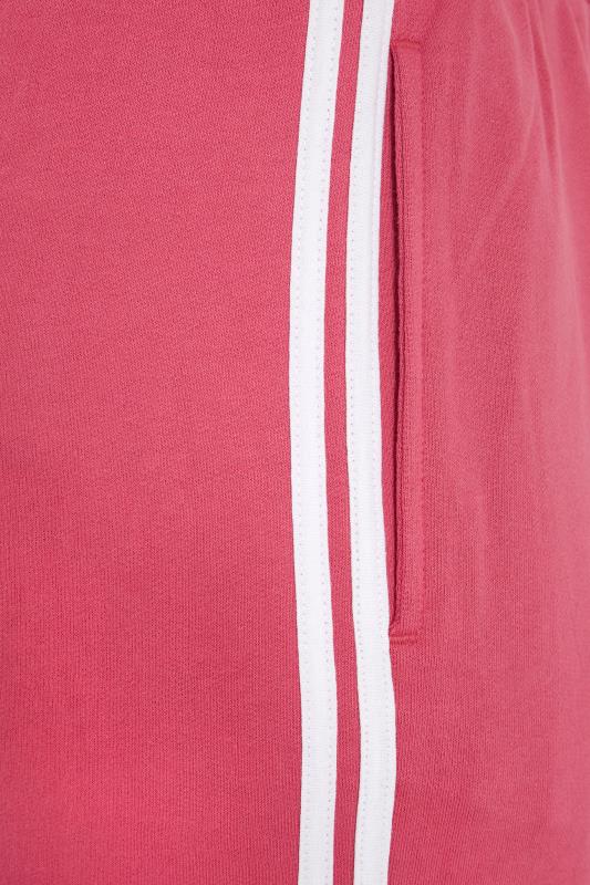 Plus Size Pink Side Stripe Joggers 
