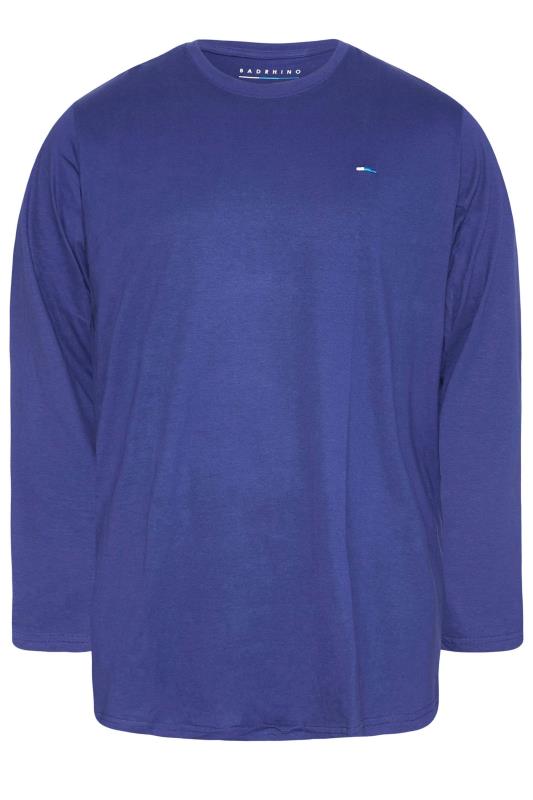BadRhino Big & Tall Royal Blue Plain Long Sleeve T-Shirt 3