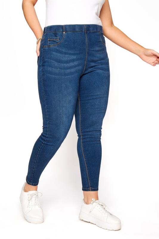 YOURS FOR GOOD Curve Mid Blue Pull On JENNY Jeggings_B.jpg