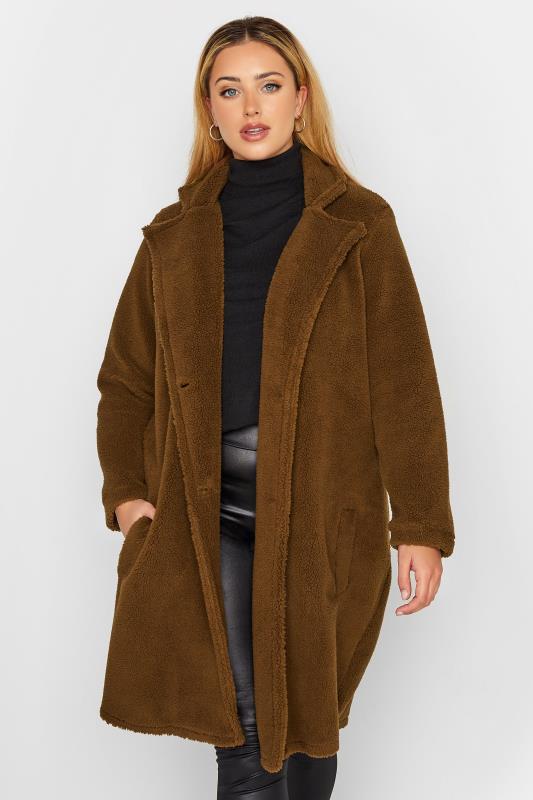 YOURS LUXURY Curve Brown Faux Fur Coat | Yours Clothing 1