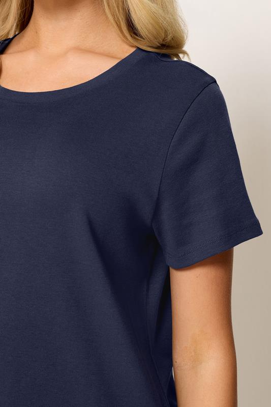 M&Co 2 PACK White and Navy Blue Cotton Crew Neck T-Shirts | M&Co 6