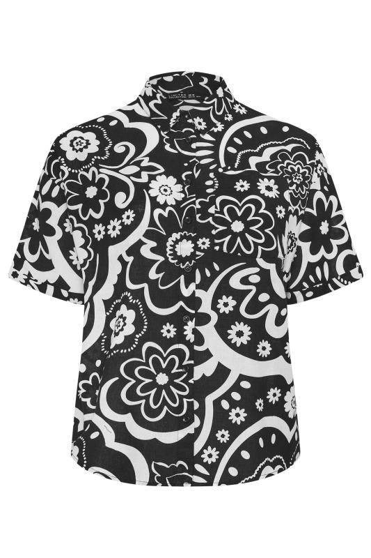 LIMITED COLLECTION Plus Size Black Floral Print Shirt | Yours Clothing 6