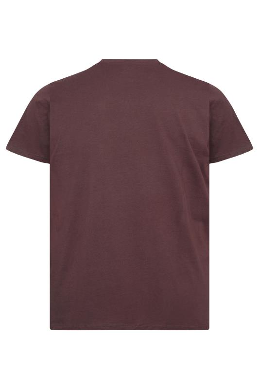 BadRhino Big & Tall Burgundy Red Plain T-Shirt_BK.jpg