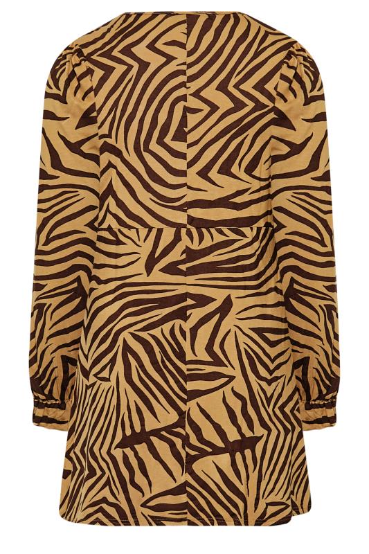 LIMITED COLLECTION Curve Brown Zebra Print Ruched Top 7