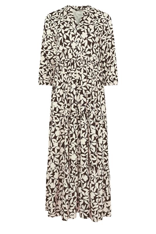 M&Co Brown Floral Tiered Maxi Dress | M&Co 5