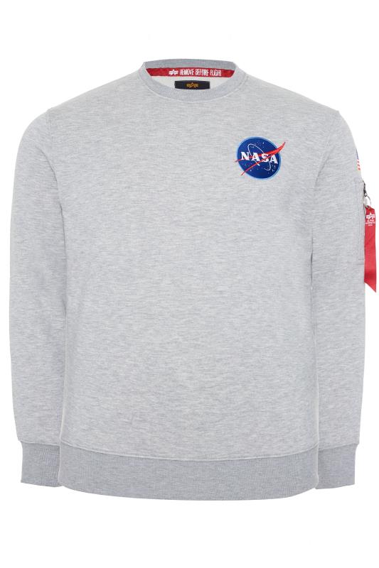 ALPHA INDUSTRIES Grey NASA Space Shuttle Sweatshirt | BadRhino 4