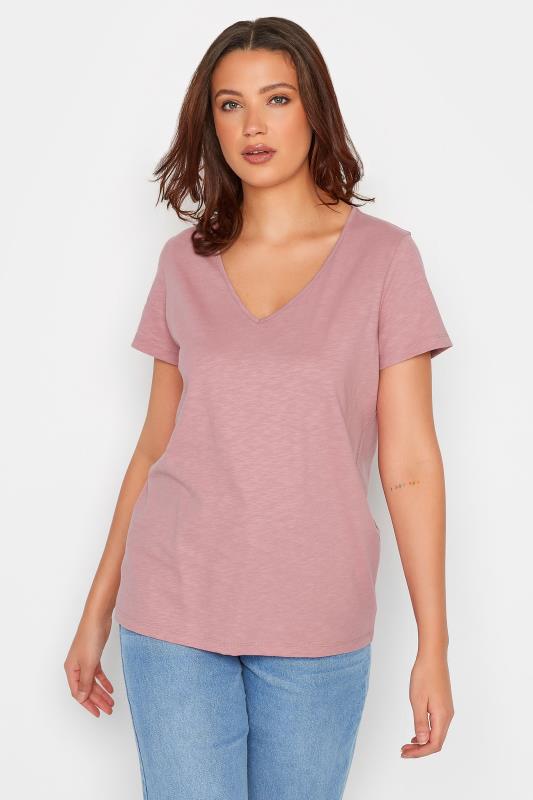 LTS Tall Women's Blush Pink Short Sleeve Cotton T-Shirt | Long Tall Sally 1