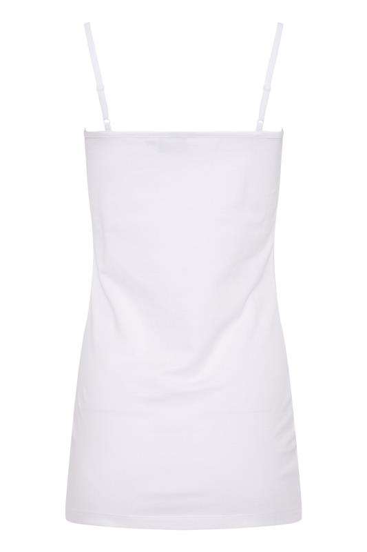 LTS Tall White Cotton Stretch Cami Top 6