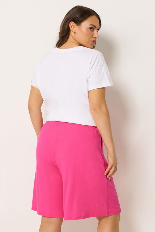 YOURS Plus Size Pink Pocket Shorts | Yours Clothing 2