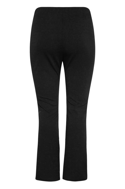 Plus Size Black Scuba Kick Flare Trousers | Yours Clothing 4