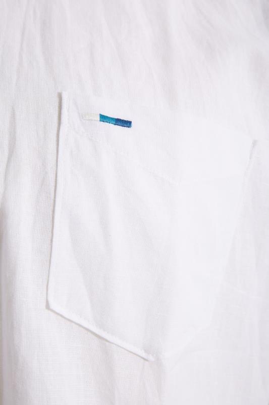 BadRhino Big & Tall White Linen Shirt 2