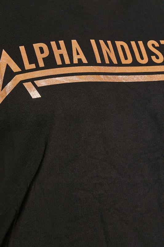 ALPHA INDUSTRIES Big & Tall Black Foil T-Shirt 2