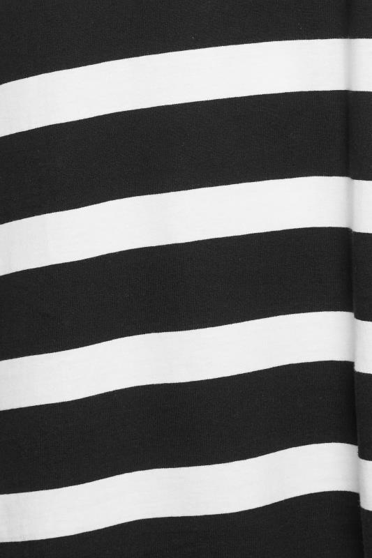 YOURS Plus Size Black & White Oversized Stripe Print Tunic Dress | Yours Clothing 5