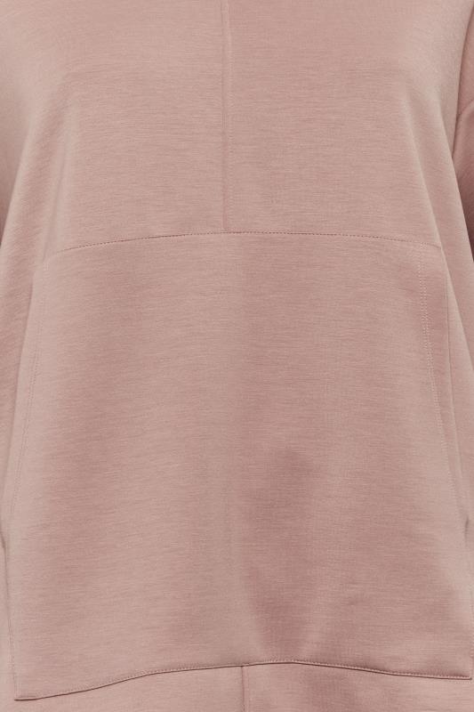 YOURS LUXURY Plus Size Pink V-Neck Jersey Hoodie | Yours Clothing 6