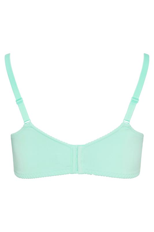 Plus Size Mint Green Stretch Lace Non-Padded Underwired Balcony Bra | Yours Clothing 5