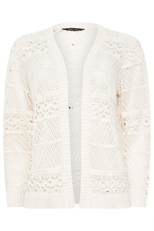 M&Co Cream Open Front Crochet Cardigan | M&Co 6