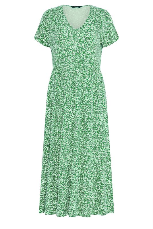 M&Co Green Floral V-Neck Midi Dress | M&Co 5