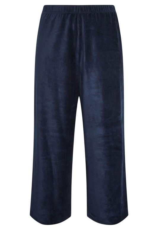 YOURS Plus Size Navy Blue Cord Wide Leg Trousers | Yours Clothing 6