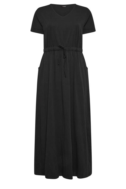 YOURS Plus Size Black Maxi T-Shirt Dress | Yours Clothing 7