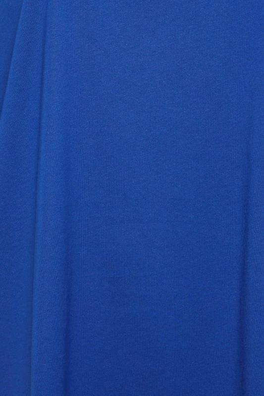 YOURS Plus Size Cobalt Blue Oversized Boxy T-Shirt | Yours Clothing 5
