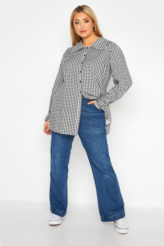 LIMITED COLLECTION Curve Black Gingham Collar Shirt 2