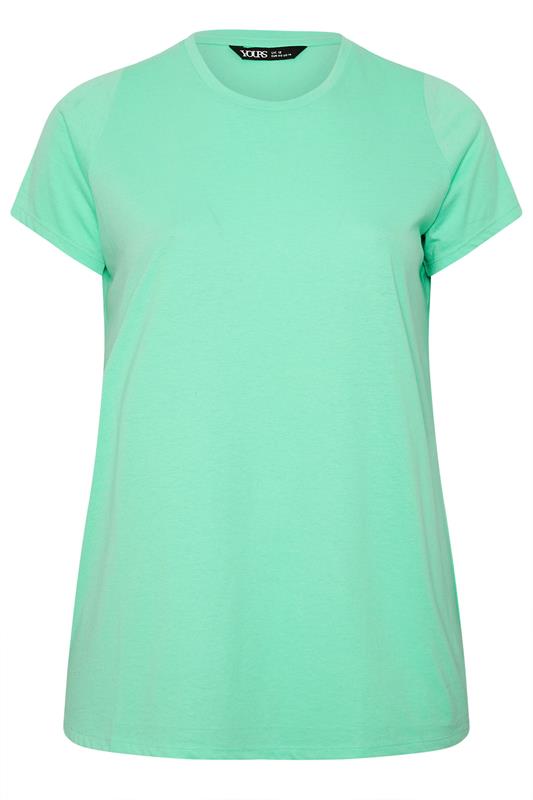 YOURS Plus Size Mint Green Core Basic T-Shirt | Yours Clothing 5